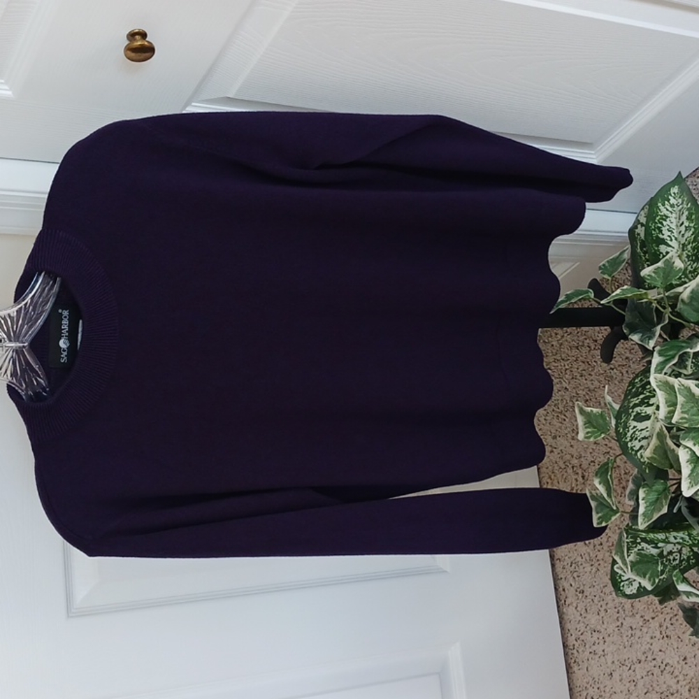 🍁 Women's purple mock turtleneck sweater